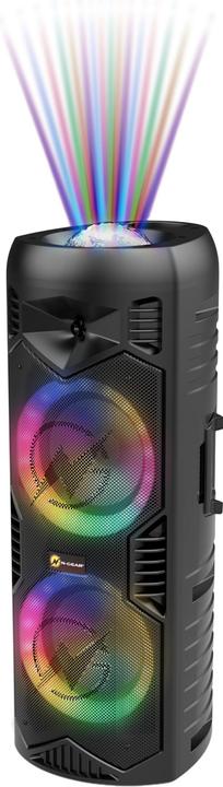 Productafbeelding N-Gear LGP5150 - Draadloze Bluetooth-Partyspeaker - Karaokeset - 1 Microfoon - Ontdeklichting - Stealth (3 h, Oplaadbare batterij)