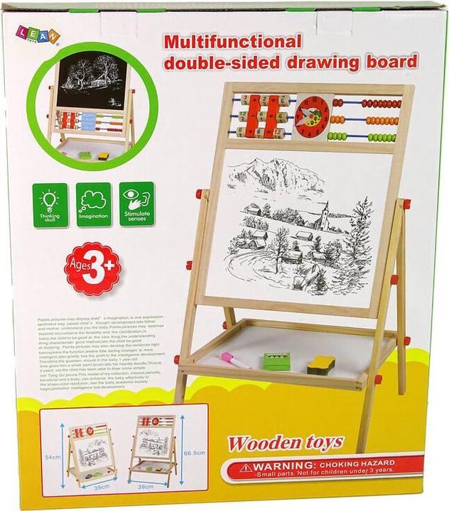 No Name Lavagna didattica da disegno 2in1 in legno