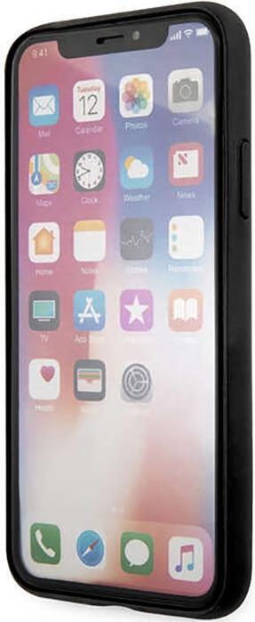 Productafbeelding Guess 4G Groot metalen logo - iPhone X hoesje (szary) (Apple iPhone X, Apple iPhone XS)