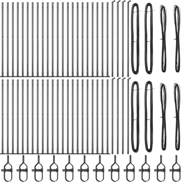 Produktbild vidaXL Zaunpfosten Set aus 104 Grau Beton 3,2 x 3,2 x 83,5 cm