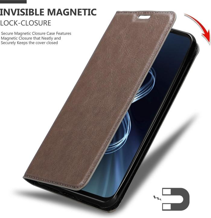 Actual product image Cadorabo Book Invis. Magnet sleeve (Asus Zenfone 8)