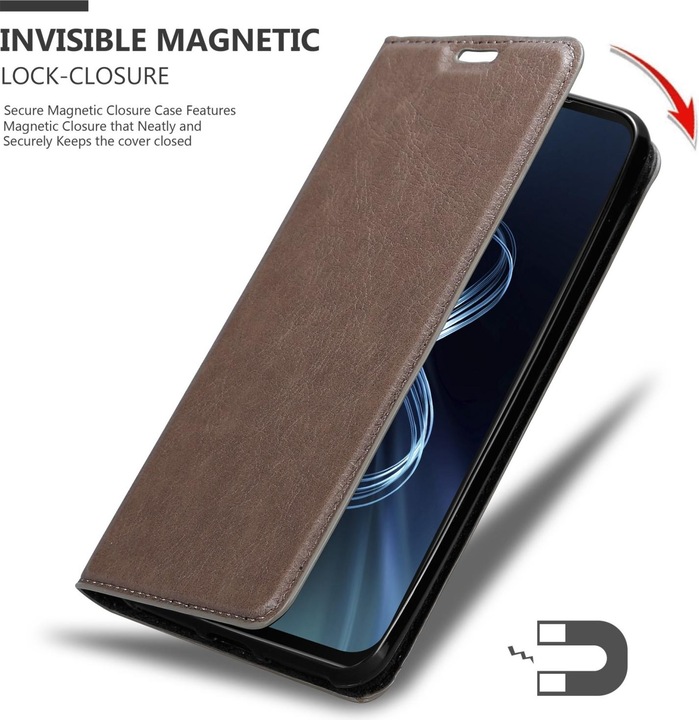 Produktbild Cadorabo Book Invis. Magnet Hülle (Asus Zenfone 8)