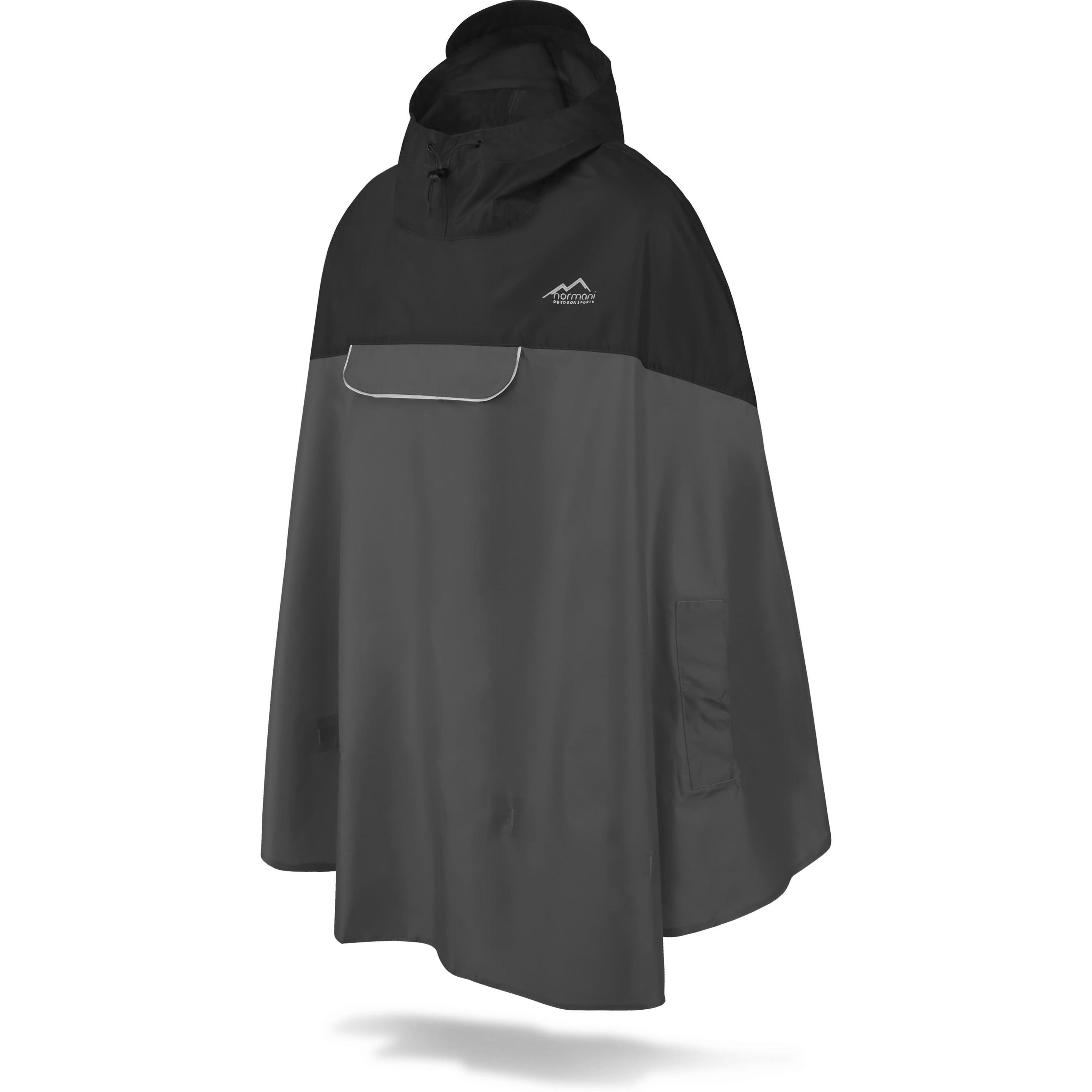Normani, Herren, Jacke, Regenponcho Cherrapunji - 9213 (L), Schwarz, L
