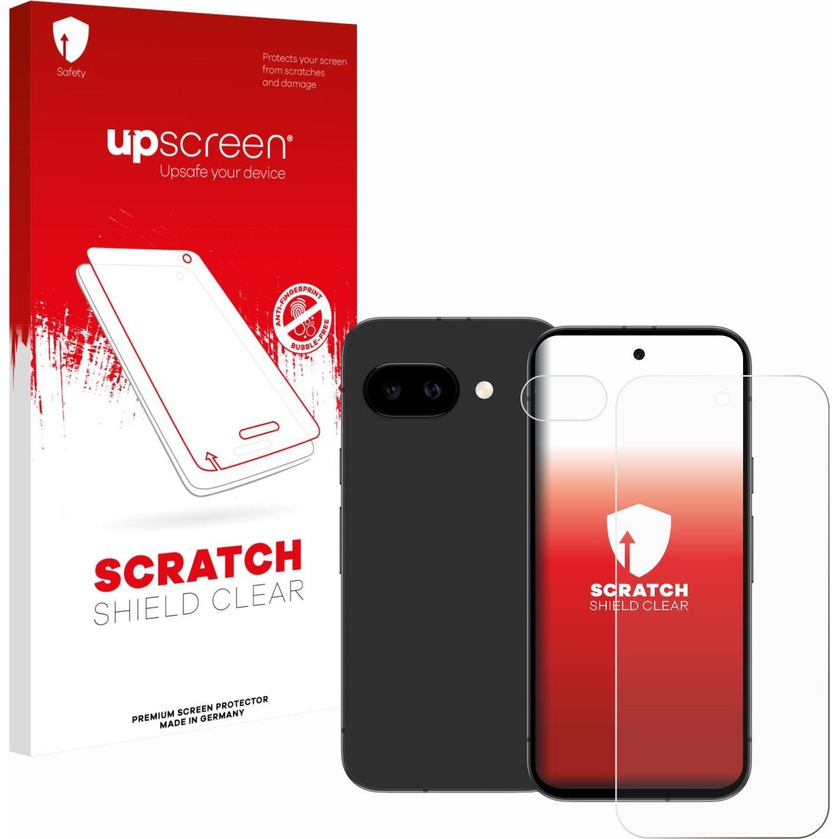 upscreen Scratch Shield Pellicola (1 pz., Google Pixel 9a), Pellicola protettiva smartphone, Trasparente
