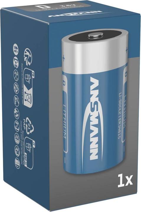 Actual product image Ansmann Battery D ER34615 3.6V Lithium thionyl chloride (1 pcs.)