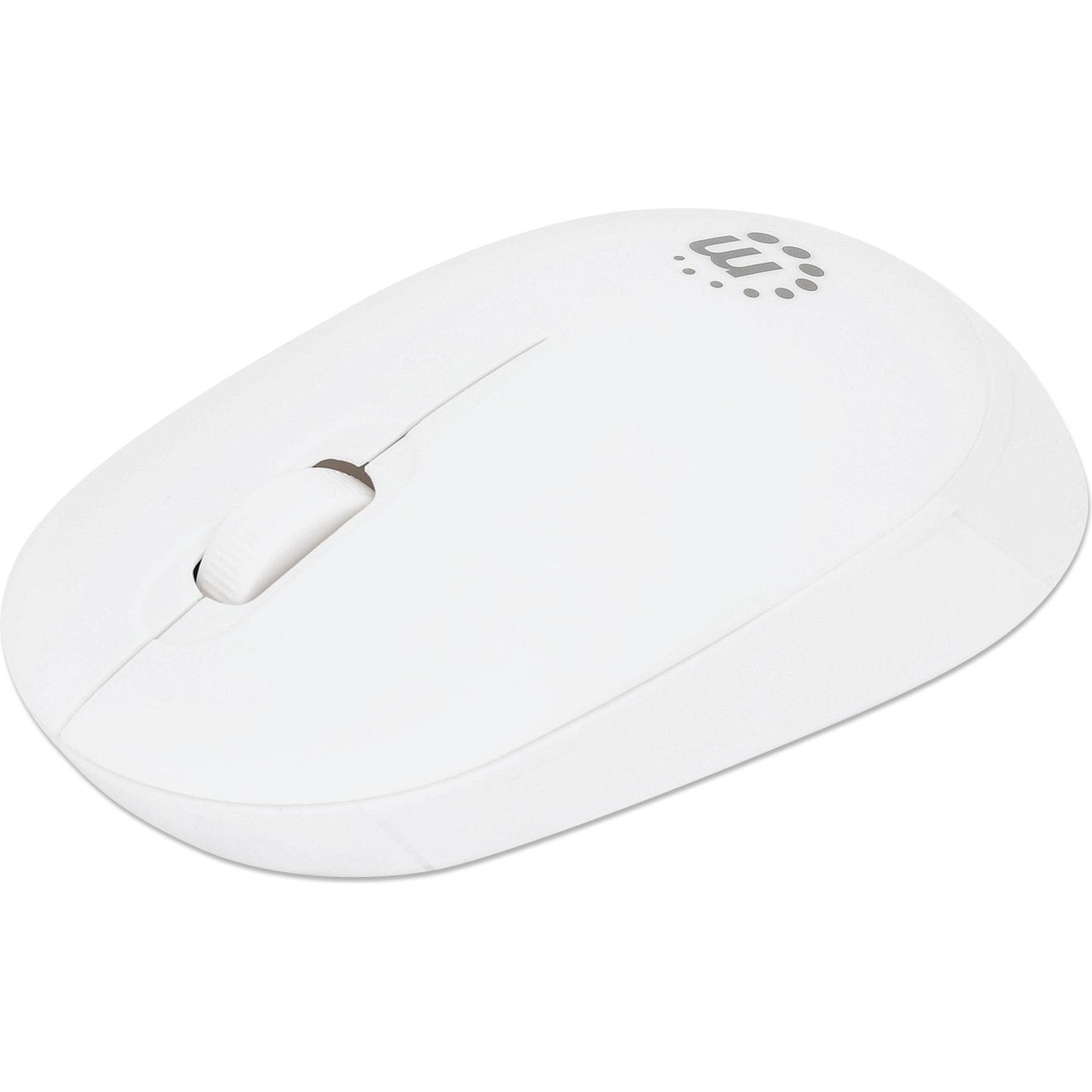 Manhattan Performance III Optische Wireless USB-Funkmaus (Kabellos), Maus, Weiss