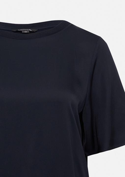 Immagine prodotto Comma T-Shirt Blusenshirt im Fabricmix mit Volant-Ärmeln (34)