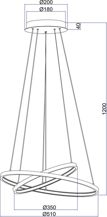 Produktbild Globo Hängeleuchte Ralph schwarz matt 1xLED (4620 lm)