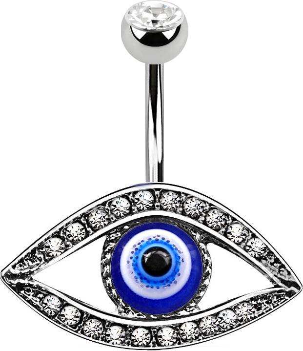 Produktbild Star Piercing Banane silber mit Auge (Chirurgenstahl 316L, ohne Messing)