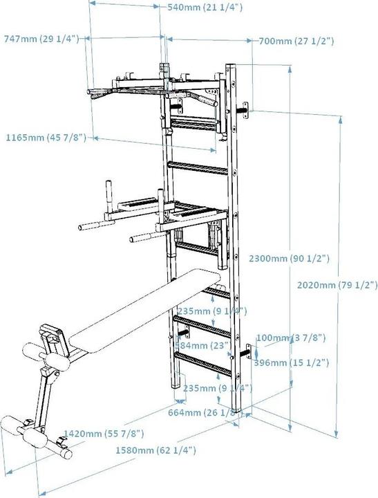 Produktbild BenchK Sprossenwand System 233B