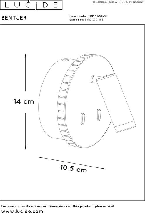 Produktbild Lucide Bentjer (50 lm)