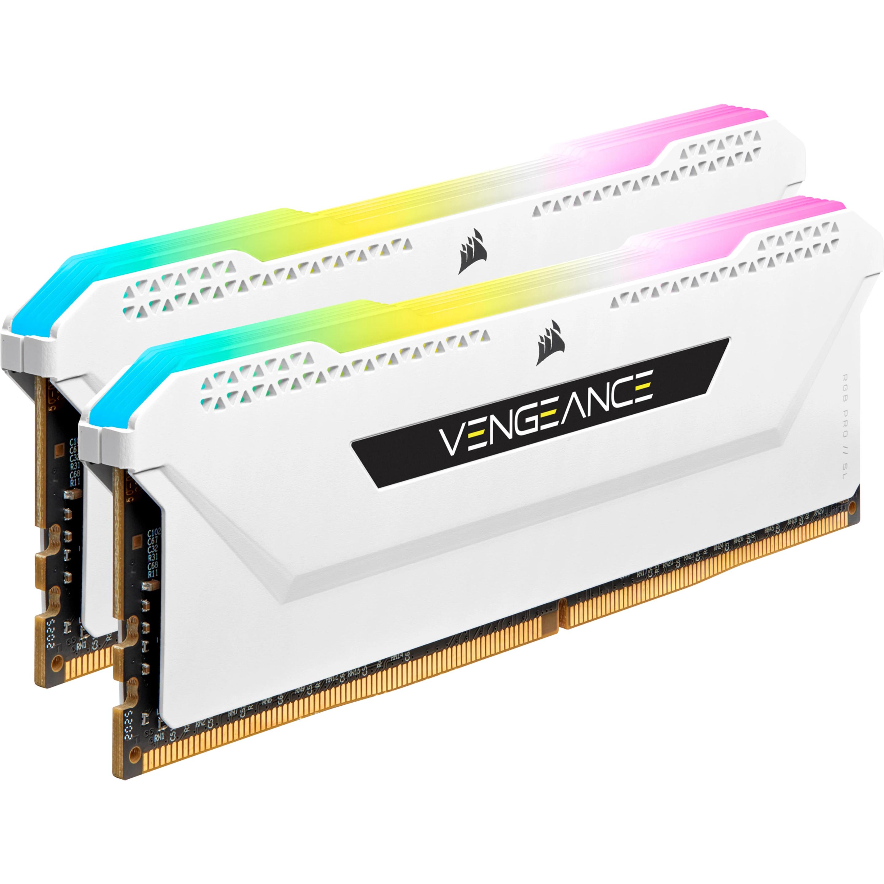 Thumbnail - Corsair Vengeance RGB Pro SL (2 x 16GB, 3600 MHz, DDR4-RAM, DIMM), RAM, Weiss
