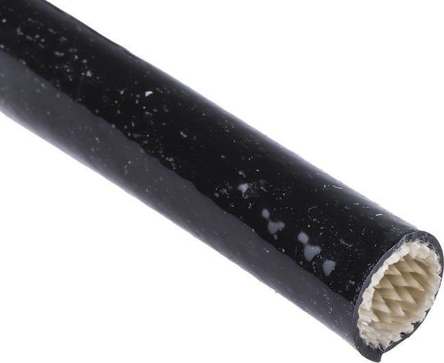 Immagine prodotto RS PRO Guaina per cavi in gomma siliconica nera per cavi da Ø 8mm a 12,8mm, lunghezza 1m Intrecciato de (Tubo cavi, 100 cm)
