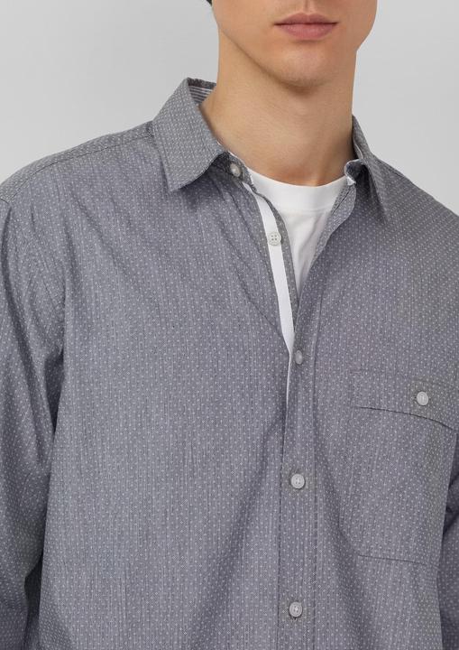 Immagine prodotto s.Oliver Hemd Regular Fit: Gemustertes Langarmhemd mit Kentkragen (S)