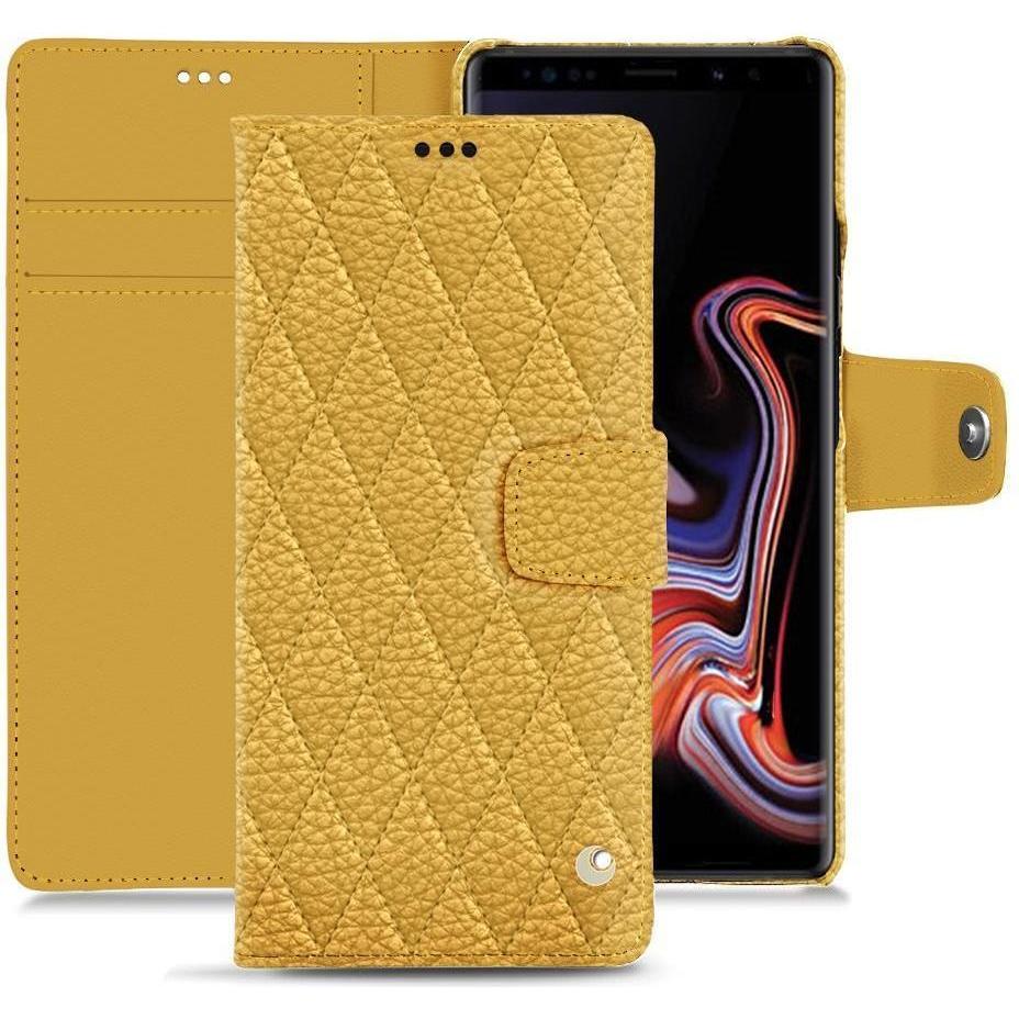 Noreve Lederschutzhülle Wallet (Samsung Galaxy Note 9), Smartphone Hülle, Orange