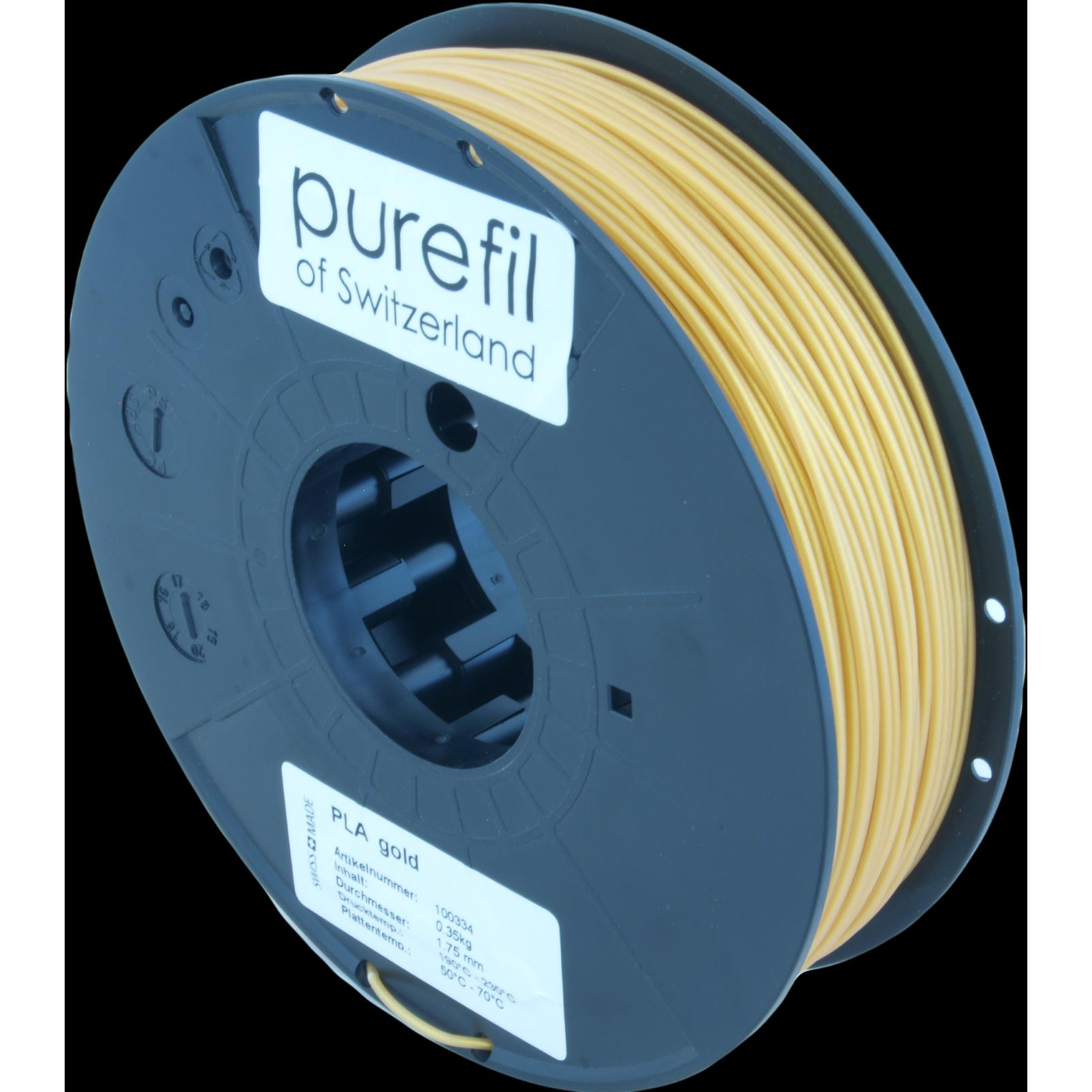 Purefil Filament (PLA, 1.75 mm, 350 g, Gold), 3D Filament, Gold