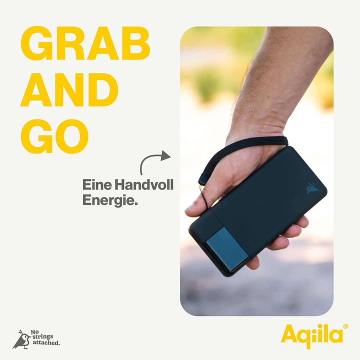 Actual product image Aqiila Powerbird B20B+ - Powerbank 20000 mAh, 65W - Black (20000 mAh, 65 W, 74 Wh)