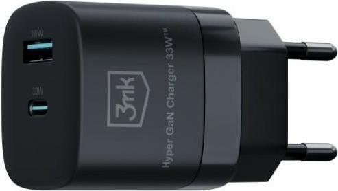 Productafbeelding 3MK Hyper GaN Oplader 33W ład. sieć. Zwart (33 W)