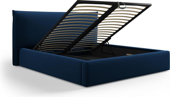 Image du produit Micadoni Lit Coffre en Velours Avec Tête de Lit, "Kaelle", 223x180x111Fabriqué en Europe (140 x 200)