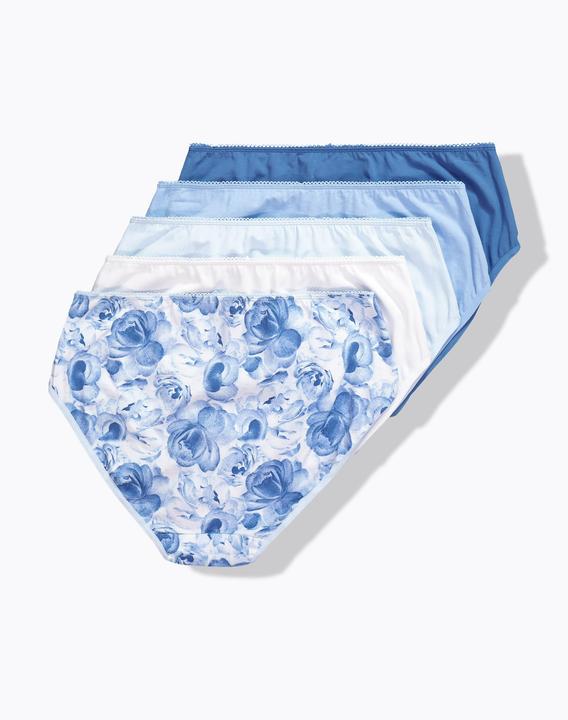 Produktbild Ulla Popken Midislips, 5er-Pack, Rosen/einfarbig (60, 5er Pack)