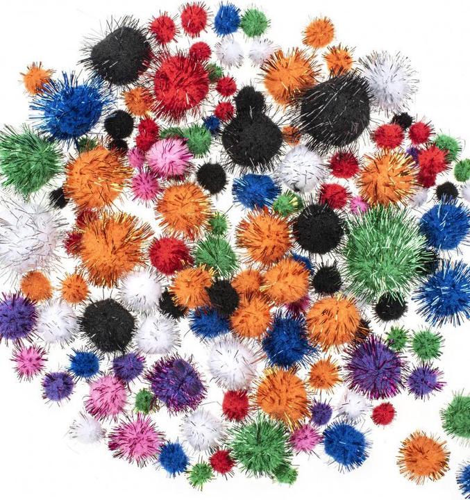 Image du produit Glorex Glitter Pompon mix, 100p.