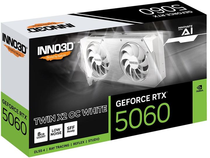 Produktbild Inno3D RTX5060 Twin X2 OC WHITE 8GB GDDR7 HDMI 3xDP (8 GB, GDDR7)