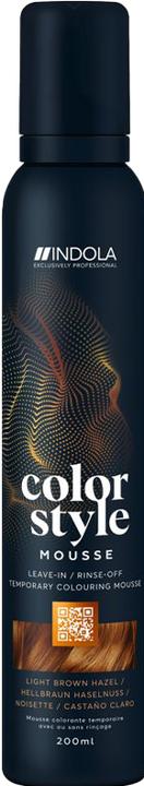 Image du produit Indola Mousse Color Style Brun clair Noisette 200 ml (200 ml, Mousse coiffante)