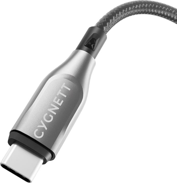Productafbeelding Cygnett Gepantserde USB-C naar USB-C 60W snellaadkabel USB 2.0 (2m, zwart) (2 m, USB 2.0, 60 W)