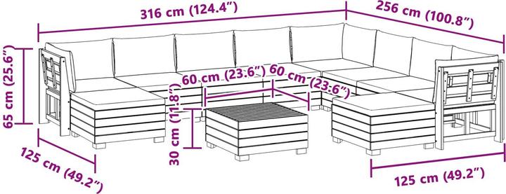 Produktbild vidaXL Outdoor-Sofa