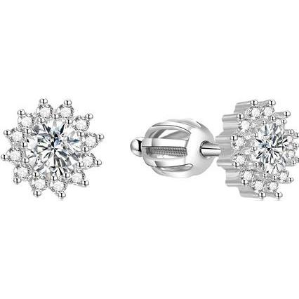 Beneto, Ohrringe, Silver earrings with zircons AGUP1607S (L)