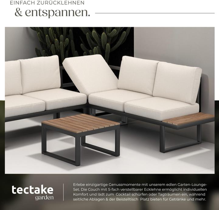Image du produit tectake Garten-Lounge-Set Eliar, 4-teilig, mit Aluminiumgestell