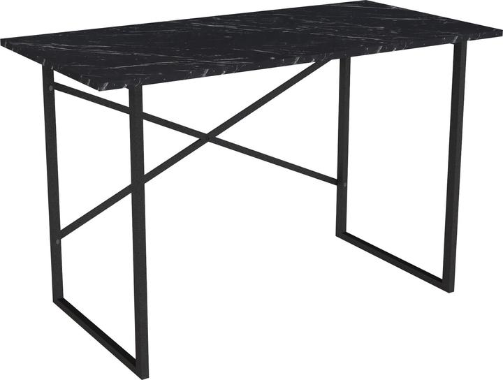 Actual product image En.Casa Desk Tjeldsund 120x60x75cm marble, black (120 x 60 x 75 cm)