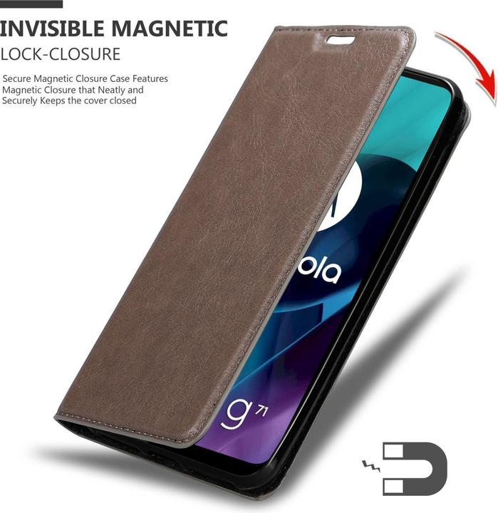 Actual product image Cadorabo Book Invis. Magnet sleeve (Motorola Moto G71 5G)