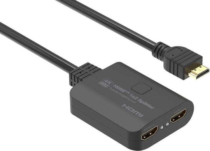 Actual product image PremiumCord HDMI 2.0 Mini Splitter 1-2 Pigtail 4Kx2K@ HDCP2.2 Downscaler