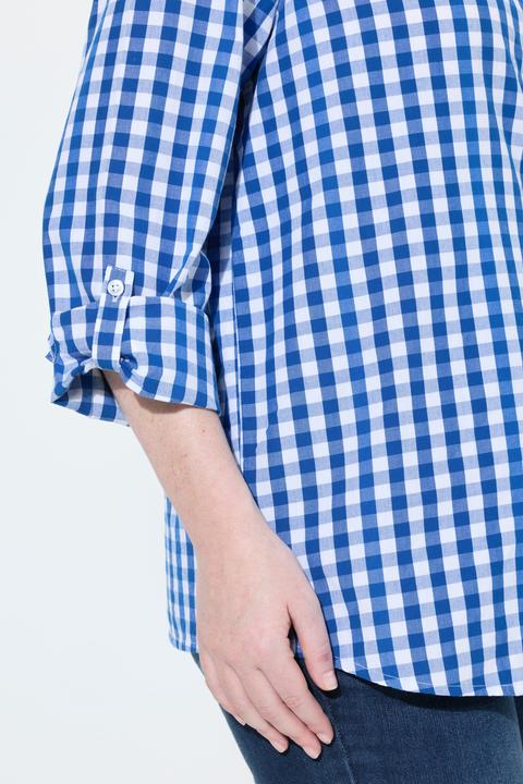 Immagine prodotto Ulla Popken Camicia a quadri con colletto da camicia, maniche lunghe e linguetta per risvolto (54)