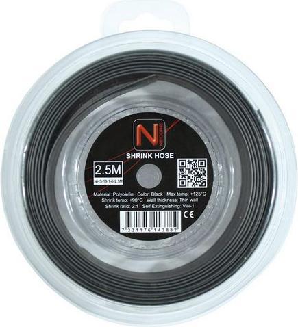 Produktbild Nemiq Schrumpfschläuche 2:1, 9.35... 18.7mm, Schwarz, Polyolefin, 2.5m