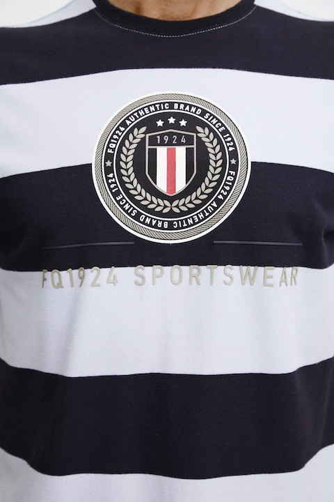 Produktbild FQ1924 FQTom SS stripe tee w logo print 21900645 (3XL)