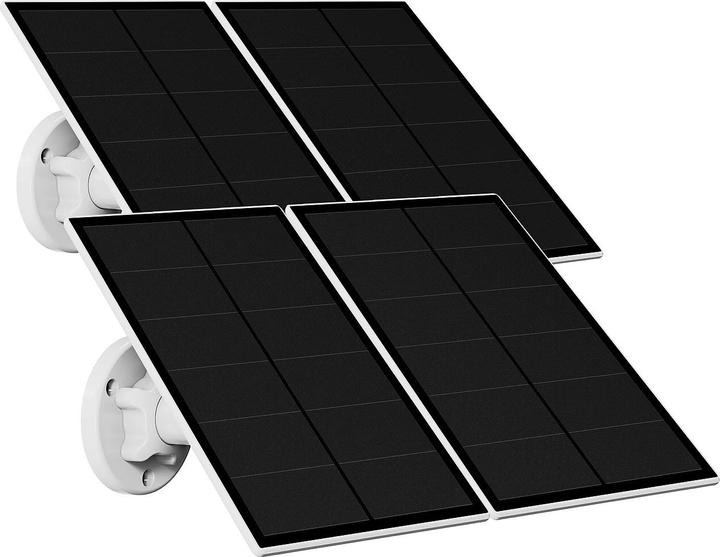 Revolt 4er-Set Solarpanel für Akku IP Kameras mit USB (5 W, 0.29 kg)