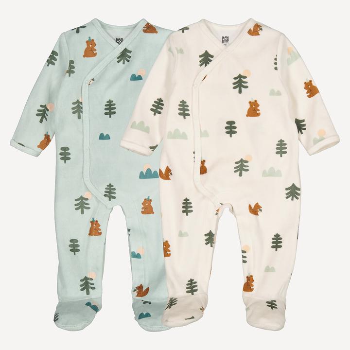 Actual product image La Redoute Collections 2er-Set einteiliger Pyjama aus Velours (80)