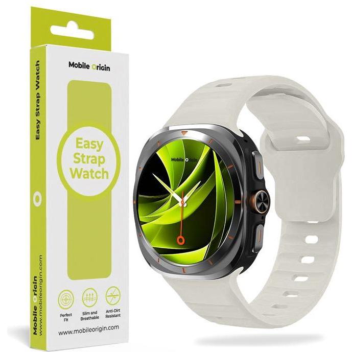 Mobile Origin Cinturino facile in silicone Galaxy Watch Ultra 47mm Starlight, Cinturini per orologi