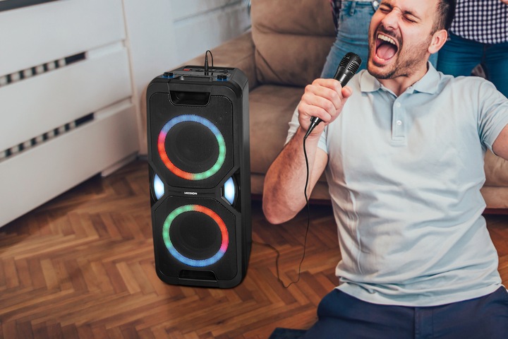 Immagine prodotto Medion MD 44468 Altoparlante per feste nero (15 h, Corrente elettrica, Batteria ricaricabile)