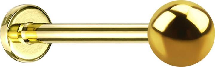 Produktbild Star Piercing Micro Threadless Labret vergoldet mit Kugel (Titan)