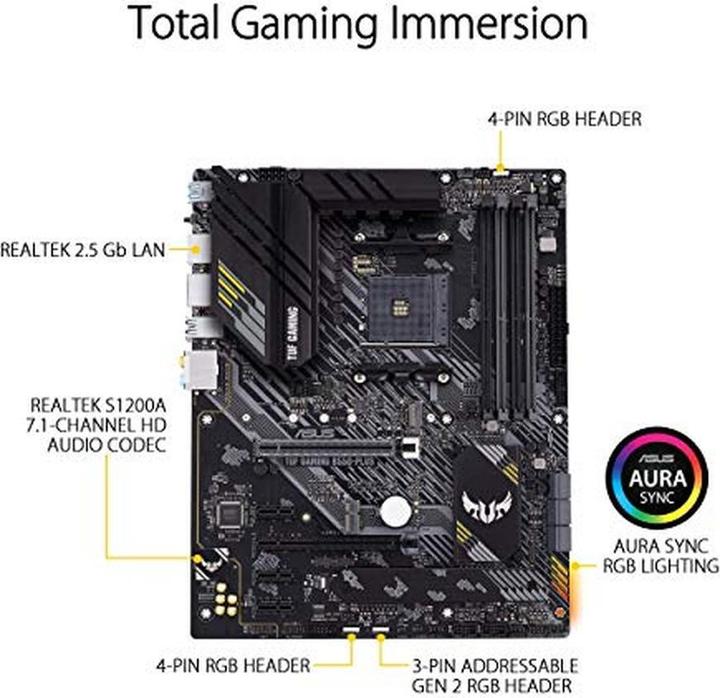 Actual product image ASUS TUF GAMING B550-PLUS (AM4, AMD B550, ATX)