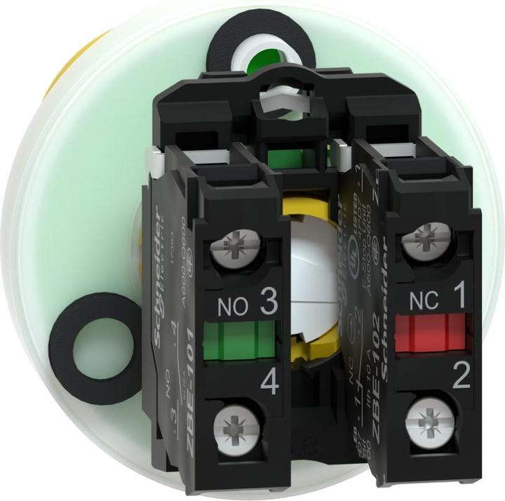 Produktbild Schneider Electric XB5AS84W3B5 Not-Aus-Taster Einbau, für NOT-AUS 24V 6A 1 Schliesser, 1 Öffner IP