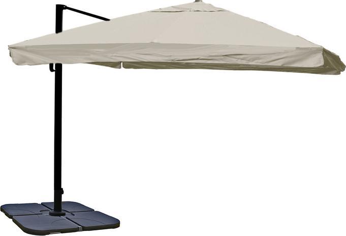 Image du produit Mendler Parapluie de signalisation pour la restauration, 3x4m (Ø5m) polyester alu/acier 26kg - Flap, gris