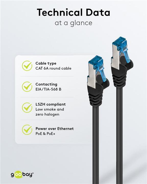 Actual product image Goobay Patch Cable (S/FTP, CAT6a, 3 m)