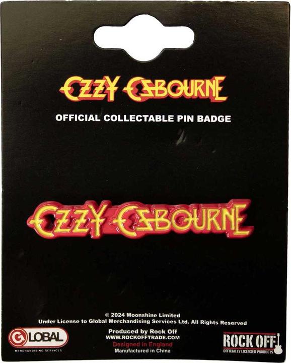 Actual product image Ozzy Osbourne Logo Badge