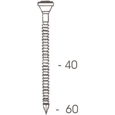 BEA, Nägel, Ankernagel R20 4,0x60mm ge- rillt DIN1052 TFK III VE=1000 (Pack mit 1000 St) (1000 Stück, 60 mm)
