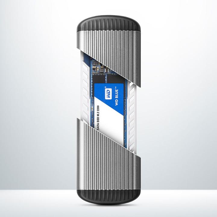 Actual product image Axagon EEM2-SA storage drive enclosure SSD enclosure Grey M.2 (M.2)