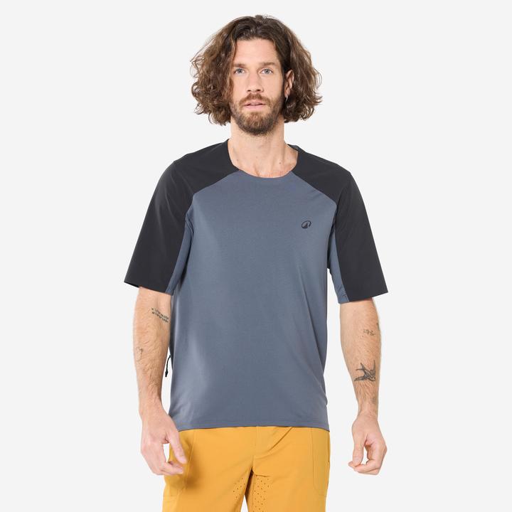 Produktbild Rockrider Radtrikot MTB kurzarm Cargo Herren grau/schwarz (XXL)